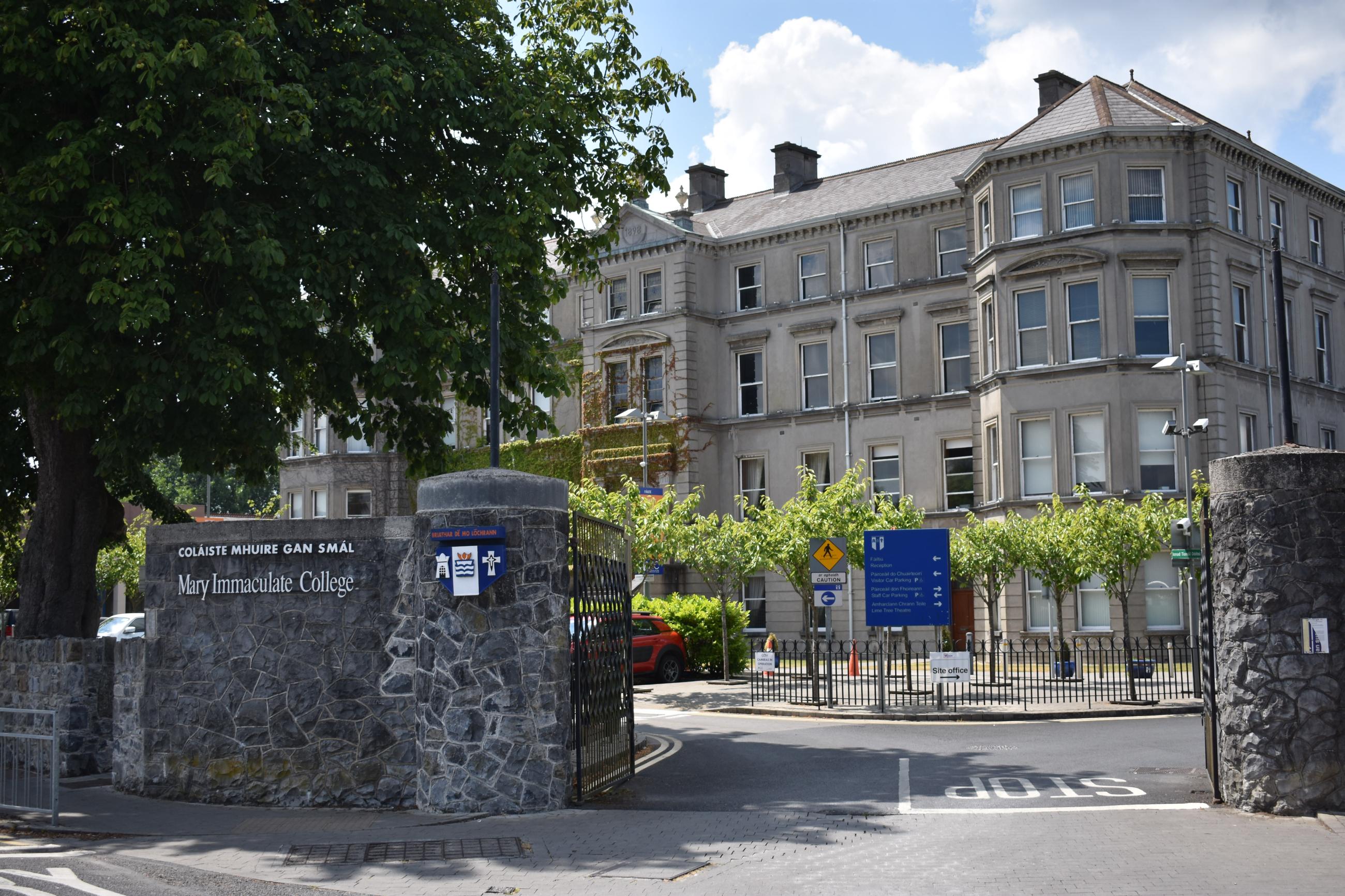 Mary Immaculate College Limerick building on a sunny day